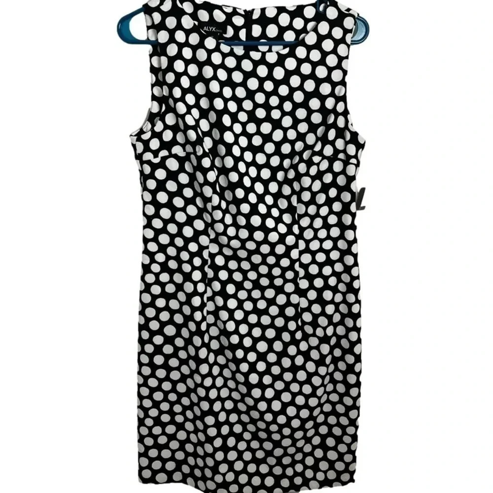 ALYX sheath dress women’s size 12 black and white polkadot